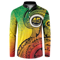 Vanuatu 45th Independence Anniversary Button Sweatshirt Ni-Van Sandroing - Polynesian Pride