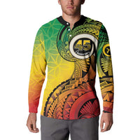 Vanuatu 45th Independence Anniversary Button Sweatshirt Ni-Van Sandroing - Polynesian Pride