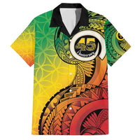 Vanuatu 45th Independence Anniversary Family Matching Long Sleeve Bodycon Dress and Hawaiian Shirt Ni-Van Sandroing - Polynesian Pride