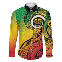 Vanuatu 45th Independence Anniversary Family Matching Off Shoulder Short Dress and Hawaiian Shirt Ni-Van Sandroing - Polynesian Pride