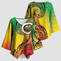 Vanuatu 45th Independence Anniversary Kimono Sleeve Blouse Ni-Van Sandroing - Polynesian Pride