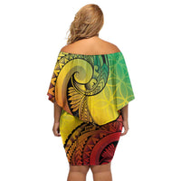 Vanuatu 45th Independence Anniversary Off Shoulder Short Dress Ni-Van Sandroing - Polynesian Pride