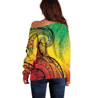 Vanuatu 45th Independence Anniversary Off Shoulder Sweater Ni-Van Sandroing - Polynesian Pride
