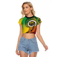 Vanuatu 45th Independence Anniversary Raglan Cropped T Shirt Ni-Van Sandroing - Polynesian Pride
