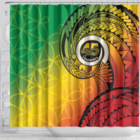 Vanuatu 45th Independence Anniversary Shower Curtain Ni-Van Sandroing - Polynesian Pride
