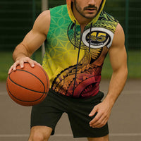 Vanuatu 45th Independence Anniversary Sleeveless Zip Hoodie Ni-Van Sandroing - Polynesian Pride