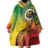 Vanuatu 45th Independence Anniversary Wearable Blanket Hoodie Ni-Van Sandroing LT7 - Polynesian Pride