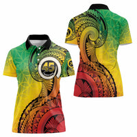 Vanuatu 45th Independence Anniversary Women Polo Shirt Ni-Van Sandroing - Polynesian Pride