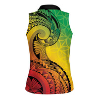 Vanuatu 45th Independence Anniversary Women Sleeveless Polo Shirt Ni-Van Sandroing - Polynesian Pride