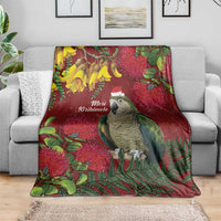 Kakapo Bird New Zealand Blanket Floral Christmas
