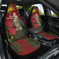 Kakapo Bird New Zealand Car Seat Cover Floral Christmas LT7 One Size Red - Polynesian Pride