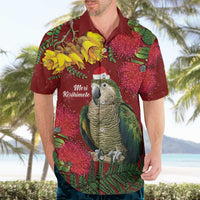 Kakapo Bird New Zealand Hawaiian Shirt Floral Christmas