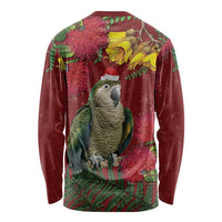 Kakapo Bird New Zealand Long Sleeve Shirt Floral Christmas LT7 - Polynesian Pride