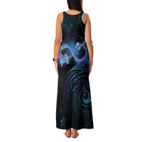 Polynesian Personalized Memorial Family Matching Tank Maxi Dress and Hawaiian Shirt Oceanic Infinity Symbol - Until We Meet Again - Polynesian Pride