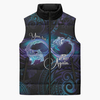 Polynesian Personalized Memorial Sleeveless Puffer Jacket Oceanic Infinity Symbol - Until We Meet Again - Polynesian Pride