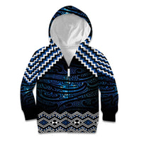 New Zealand Matariki Kid Hoodie Galaxy Styled Taniko