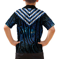 New Zealand Matariki Family Matching Off Shoulder Short Dress and Hawaiian Shirt Galaxy Poutama Motifs