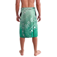 Hawaii Jade Green Kapa Lavalava Vintage 'Ohe Kāpala Motifs Mix Plumeria Leis LT7 - Polynesian Pride
