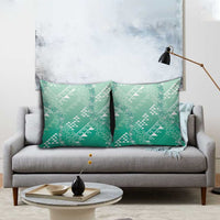 Hawaii Jade Green Kapa Pillow Cover Vintage 'Ohe Kāpala Motifs Mix Plumeria Leis LT7 - Polynesian Pride