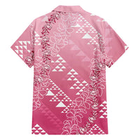 Hawaii Rose Pink Kapa Hawaiian Shirt Vintage 'Ohe Kāpala Motifs Mix Plumeria Leis LT7 - Polynesian Pride