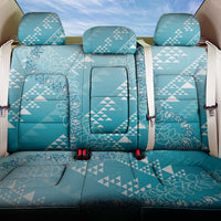 Hawaii Turquoise Kapa Back Car Seat Cover Vintage 'Ohe Kāpala Motifs Mix Plumeria Leis LT7 One Size Turquoise - Polynesian Pride