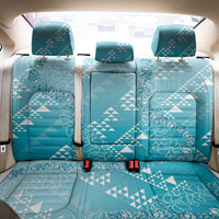 Hawaii Turquoise Kapa Back Car Seat Cover Vintage 'Ohe Kāpala Motifs Mix Plumeria Leis LT7 - Polynesian Pride