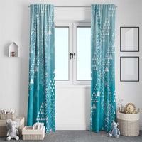 Hawaii Turquoise Kapa Window Curtain Vintage 'Ohe Kāpala Motifs Mix Plumeria Leis