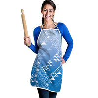 Hawaii Royal Blue Kapa Apron Vintage 'Ohe Kāpala Motifs Mix Plumeria Leis