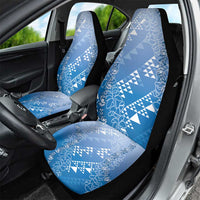 Hawaii Royal Blue Kapa Car Seat Cover Vintage 'Ohe Kāpala Motifs Mix Plumeria Leis LT7 - Polynesian Pride