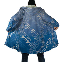 Hawaii Royal Blue Kapa Cloak Vintage 'Ohe Kāpala Motifs Mix Plumeria Leis LT7 - Polynesian Pride