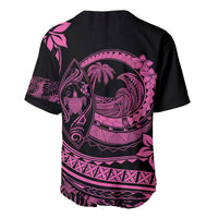 Polynesian Plumeria Baseball Jersey Ride The Waves - Pink LT7 - Polynesian Pride