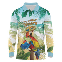 Aloha Hawaii It's 5 o'clock Somewhere Long Sleeve Polo Shirt - Polynesian Pride