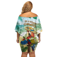 Aloha Hawaii It's 5 o'clock Somewhere Off Shoulder Short Dress LT7 - Polynesian Pride