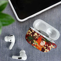 Crimson Red Tropical Christmas Hawaii Tapa AirPods Case Aloha Santa Drink Party - Polynesian Pride