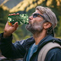 Moss Green Tropical Christmas Hawaii Tapa 4 in 1 Can Cooler Tumbler Aloha Santa Drink Party - Polynesian Pride