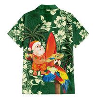 Moss Green Tropical Christmas Hawaii Tapa Family Matching Mermaid Dress and Hawaiian Shirt Aloha Santa Drink Party - Polynesian Pride
