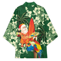Moss Green Tropical Christmas Hawaii Tapa Kimono Aloha Santa Drink Party - Polynesian Pride