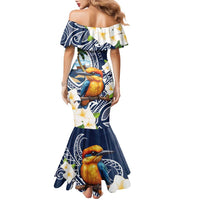 Hafa Adai Guam Family Matching Mermaid Dress and Hawaiian Shirt Sihek Guam Kingfisher with Guasali