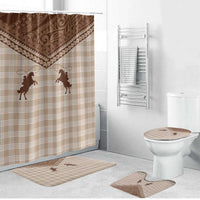 Aloha Hawaii Cowboys Paniolo Bathroom Set Beige Palaka - Polynesian Pride