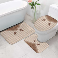 Aloha Hawaii Cowboys Paniolo Bathroom Set Beige Palaka - Polynesian Pride