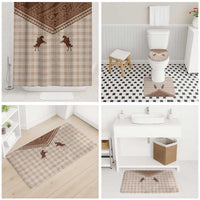 Aloha Hawaii Cowboys Paniolo Bathroom Set Beige Palaka - Polynesian Pride