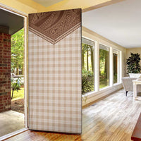 Aloha Hawaii Cowboys Paniolo Door Cover Beige Palaka - Polynesian Pride