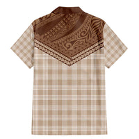 Aloha Hawaii Cowboys Paniolo Family Matching Mermaid Dress and Hawaiian Shirt Beige Palaka - Polynesian Pride