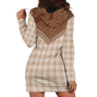 Aloha Hawaii Cowboys Paniolo Hoodie Dress Beige Palaka - Polynesian Pride