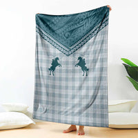 Aloha Hawaii Cowboys Paniolo Blanket Teal Palaka - Polynesian Pride