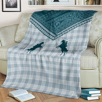 Aloha Hawaii Cowboys Paniolo Blanket Teal Palaka - Polynesian Pride