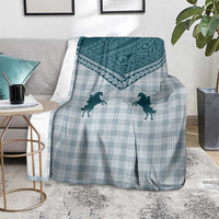 Aloha Hawaii Cowboys Paniolo Blanket Teal Palaka - Polynesian Pride