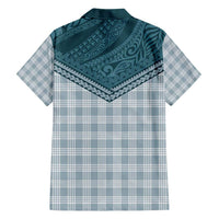 Aloha Hawaii Cowboys Paniolo Family Matching Puletasi and Hawaiian Shirt Teal Palaka - Polynesian Pride