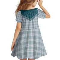 Aloha Hawaii Cowboys Paniolo Family Matching Summer Maxi Dress and Hawaiian Shirt Teal Palaka - Polynesian Pride