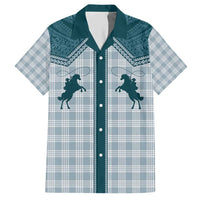 Aloha Hawaii Cowboys Paniolo Hawaiian Shirt Teal Palaka - Polynesian Pride